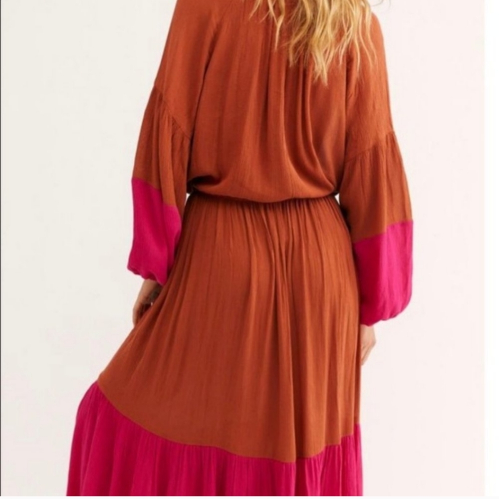 Billowy Bohemian Gypsy Midi Dress - Picture 2 of 15